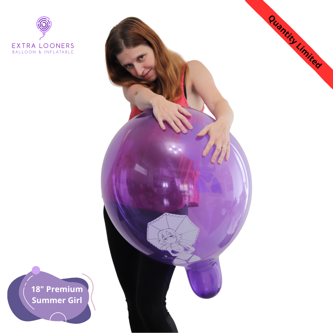 Cattex 18" Standard & Clear Summer Girl Premium Latex Balloons – Limited Edition (Pack of 10)