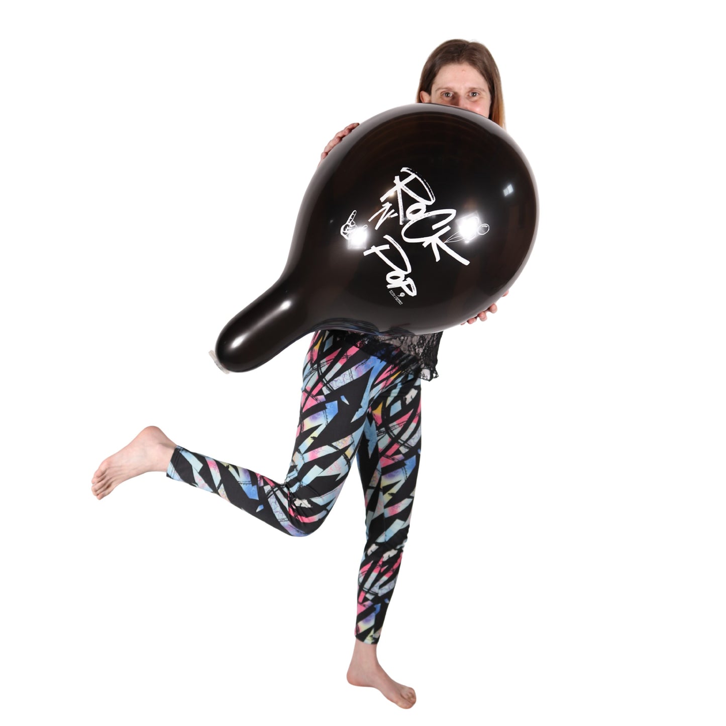 Cattex 18" Premium Black “Rock ’N’ Pop” Latex Balloons – (Pack of 10)