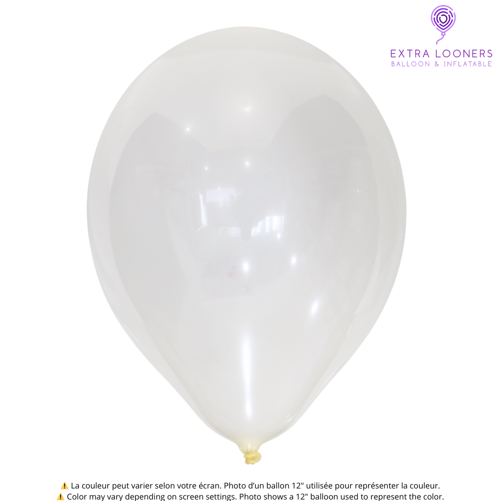 Cattex 12" Clear Premium Latex Balloons – (Pack of 50)