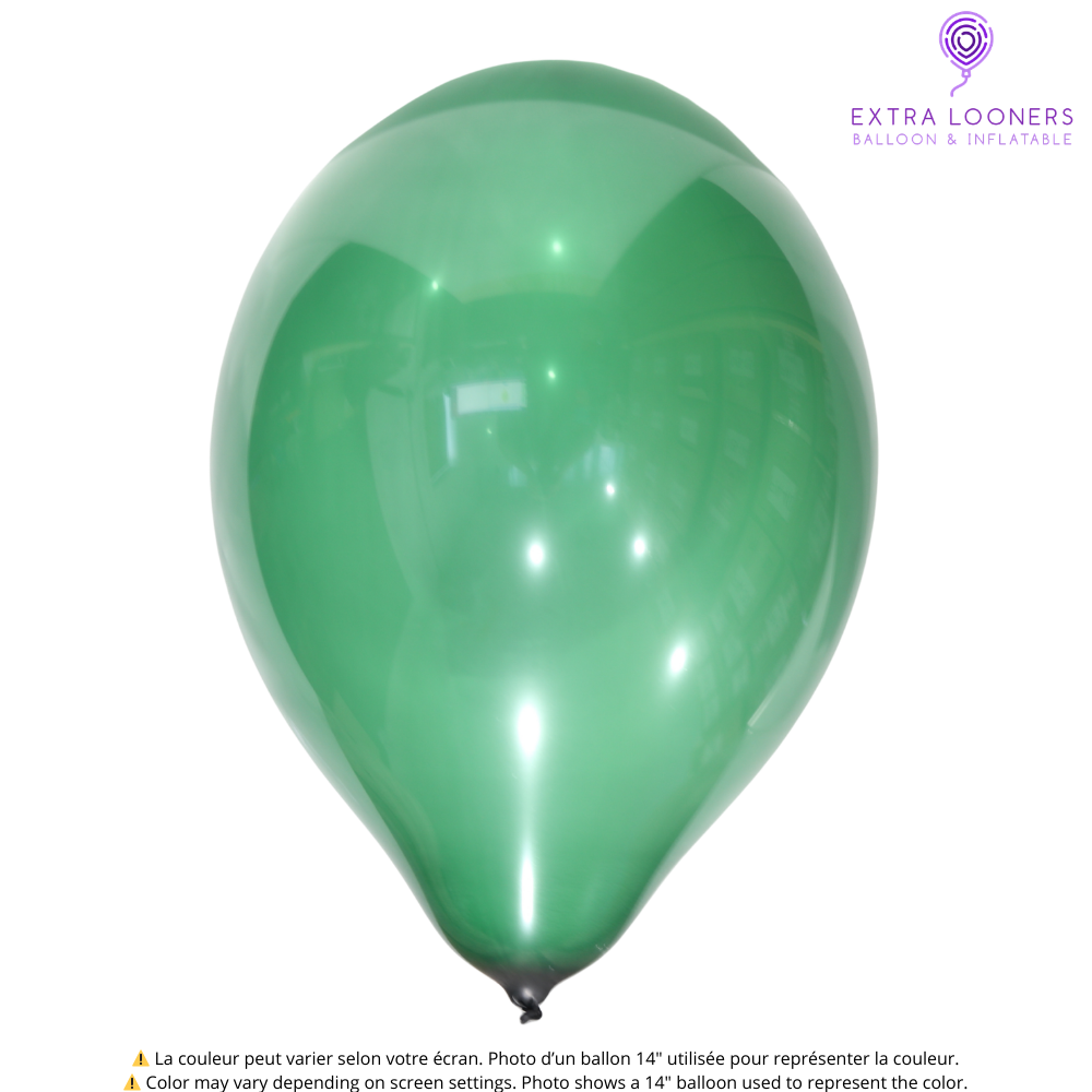 Cattex 18" Crystal Green Premium Latex Balloons – (Pack of 10)