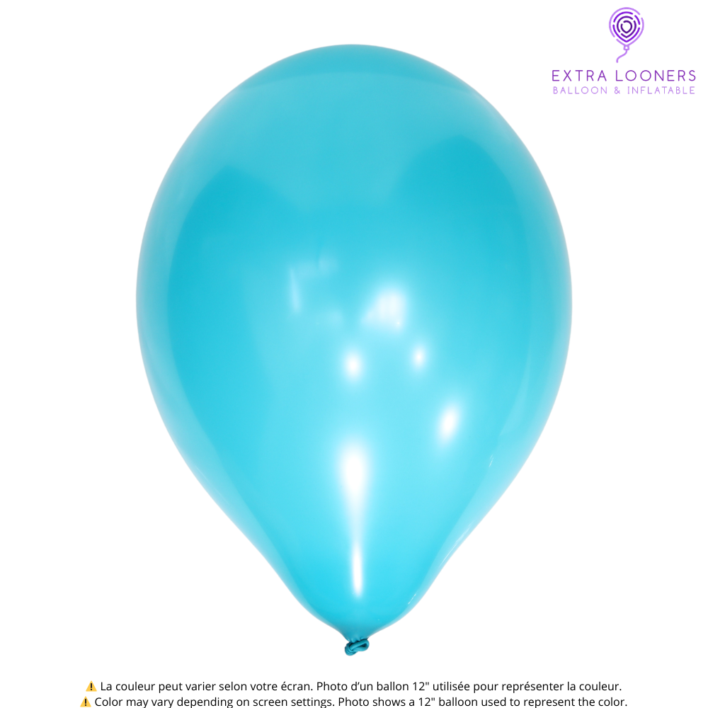 Cattex 14" Peacock Blue Premium Latex Balloons – (Pack of 10)