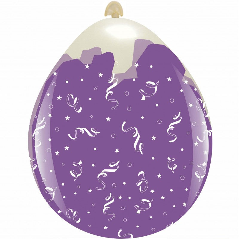 Cattex 18" Streamers Stuffing Latex Balloons – (Pack of 10)