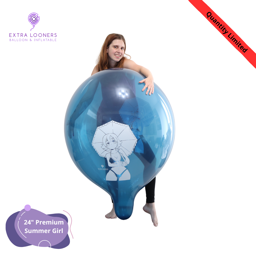Cattex 24" Standard & Clear Summer Girl Premium Latex Balloons – Limited Edition (Pack of 2)