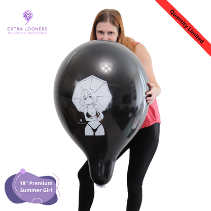 Cattex 18" Standard & Clear Summer Girl Premium Latex Balloons – Limited Edition (Pack of 10)