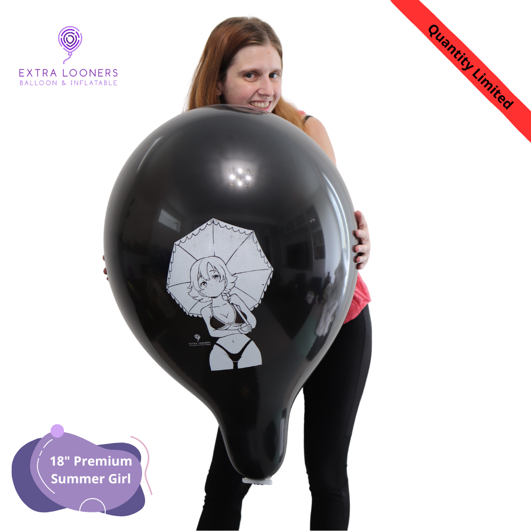 Cattex 18" Standard & Clear Summer Girl Premium Latex Balloons – Limited Edition (Pack of 10)