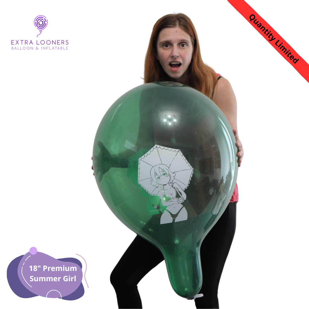 Cattex 18" Standard & Clear Summer Girl Premium Latex Balloons – Limited Edition (Pack of 10)