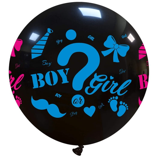 Cattex 34" Round Boy Or Girl Latex Balloon – (1 Piece)