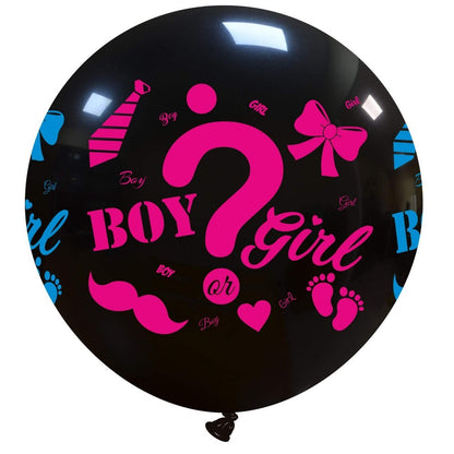 Cattex 34" Round Boy Or Girl Latex Balloon – (1 Piece)