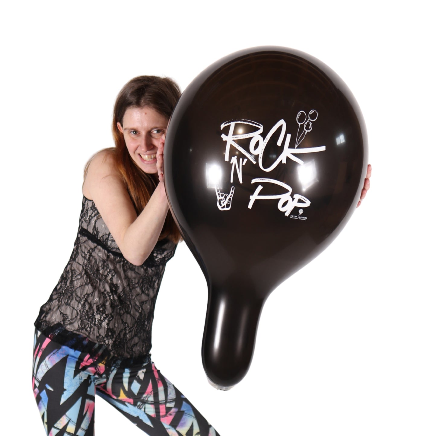 Cattex 18" Premium Black “Rock ’N’ Pop” Latex Balloons – (Pack of 10)
