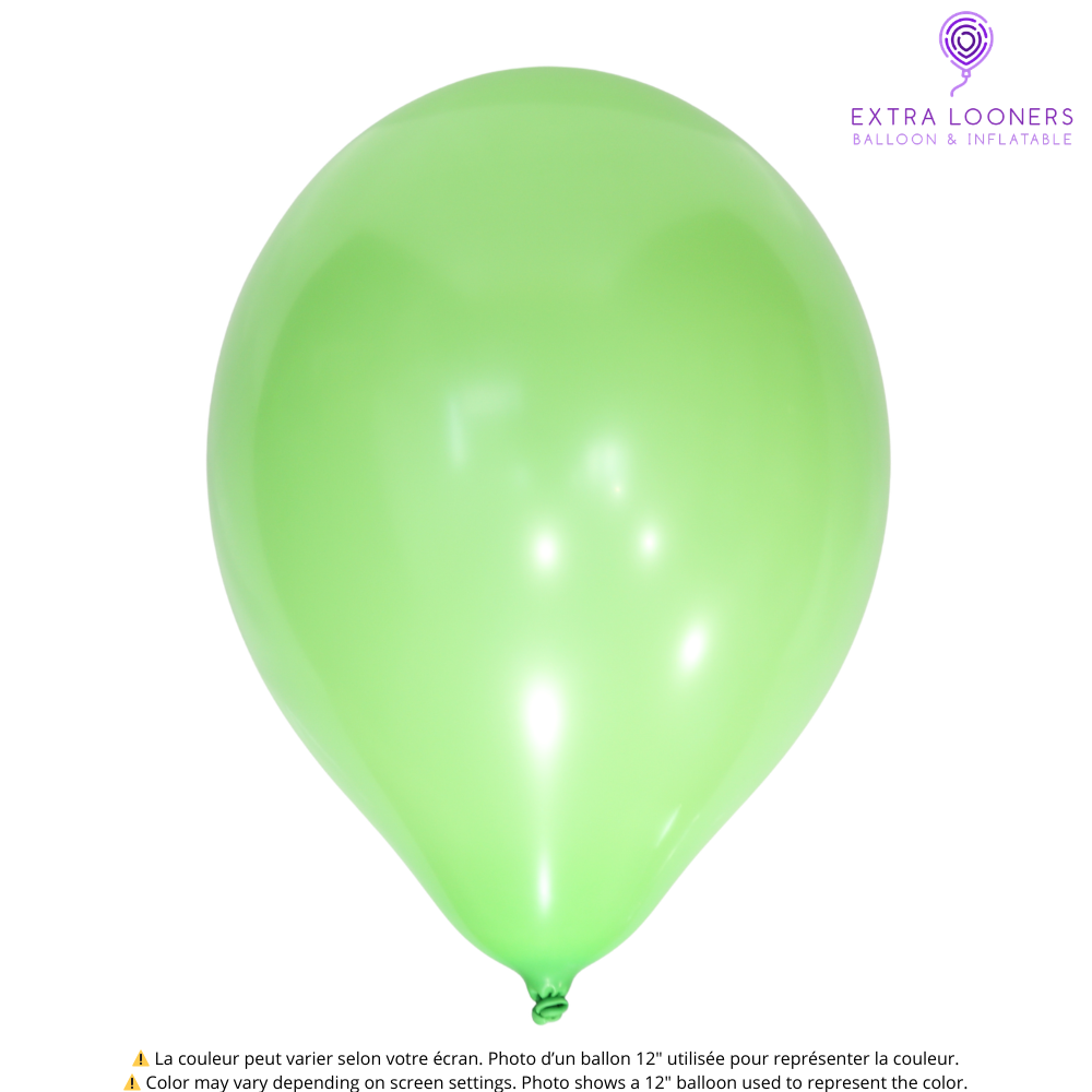 Cattex 18" Basil Green Premium Latex Balloons – (Pack of 25)