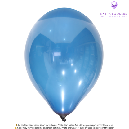 Cattex 18" Crystal Blue Premium Latex Balloons – (Pack of 25)