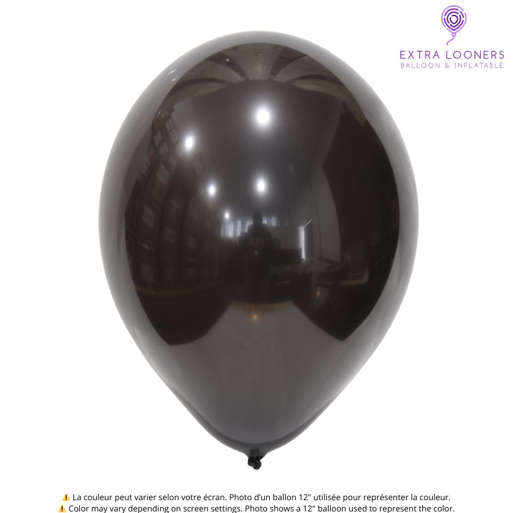 Cattex 14" Midnight Black Premium Latex Balloons – (Pack of 25)