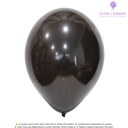 Cattex 14" Midnight Black Premium Latex Balloons – (Pack of 25)