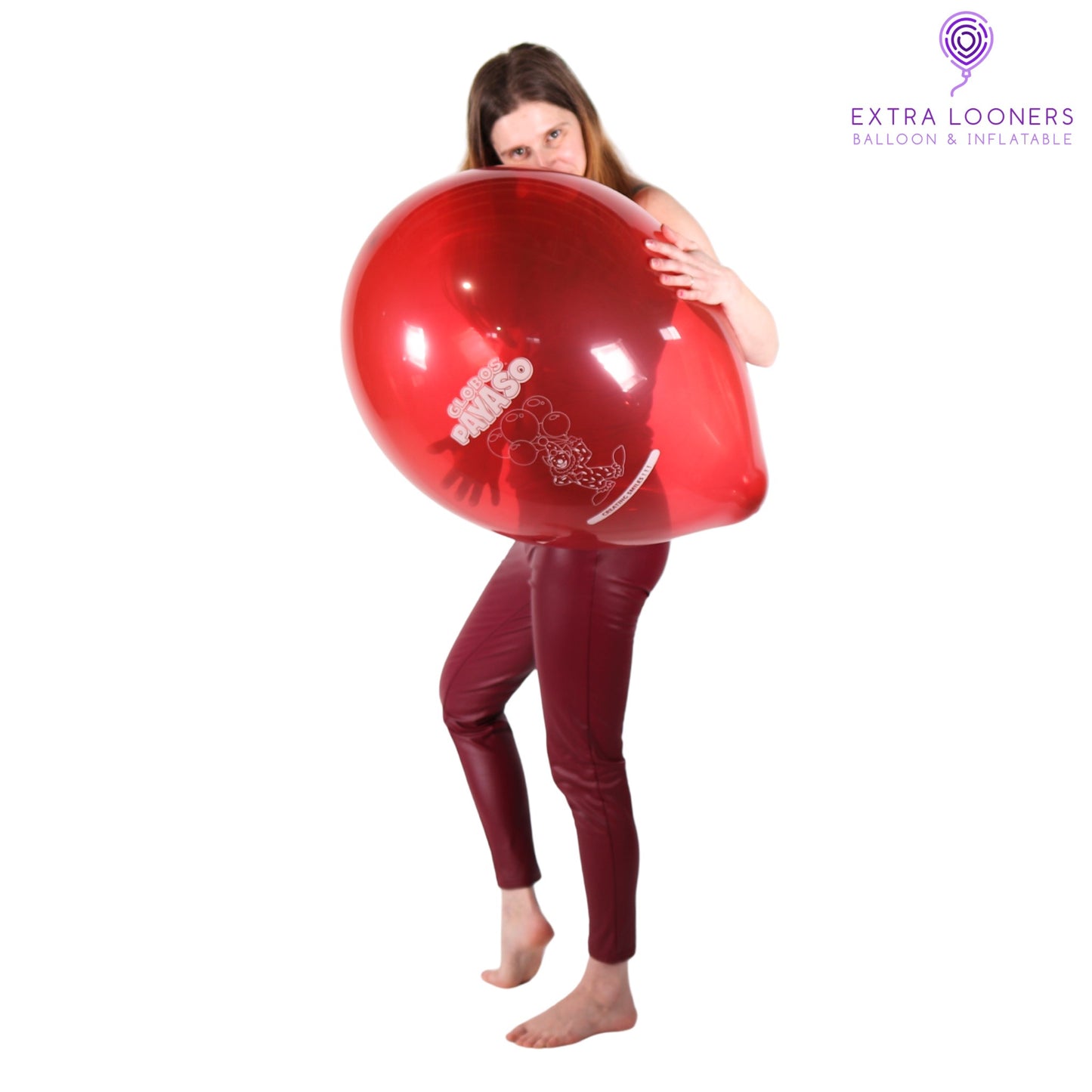 Globos Payaso 16" Crystal Logo Payaso Printed Latex Balloons – (Pack of 25)