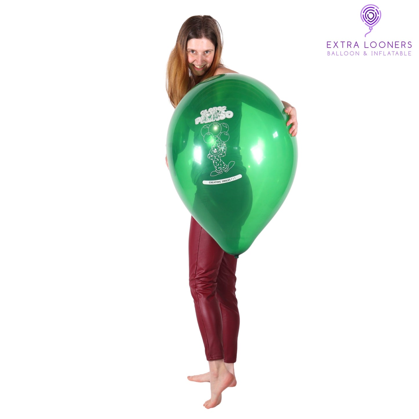 Globos Payaso 16" Crystal Logo Payaso Printed Latex Balloons – (Pack of 25)