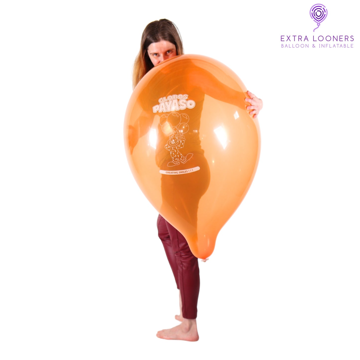 Globos Payaso 16" Crystal Logo Payaso Printed Latex Balloons – (Pack of 25)