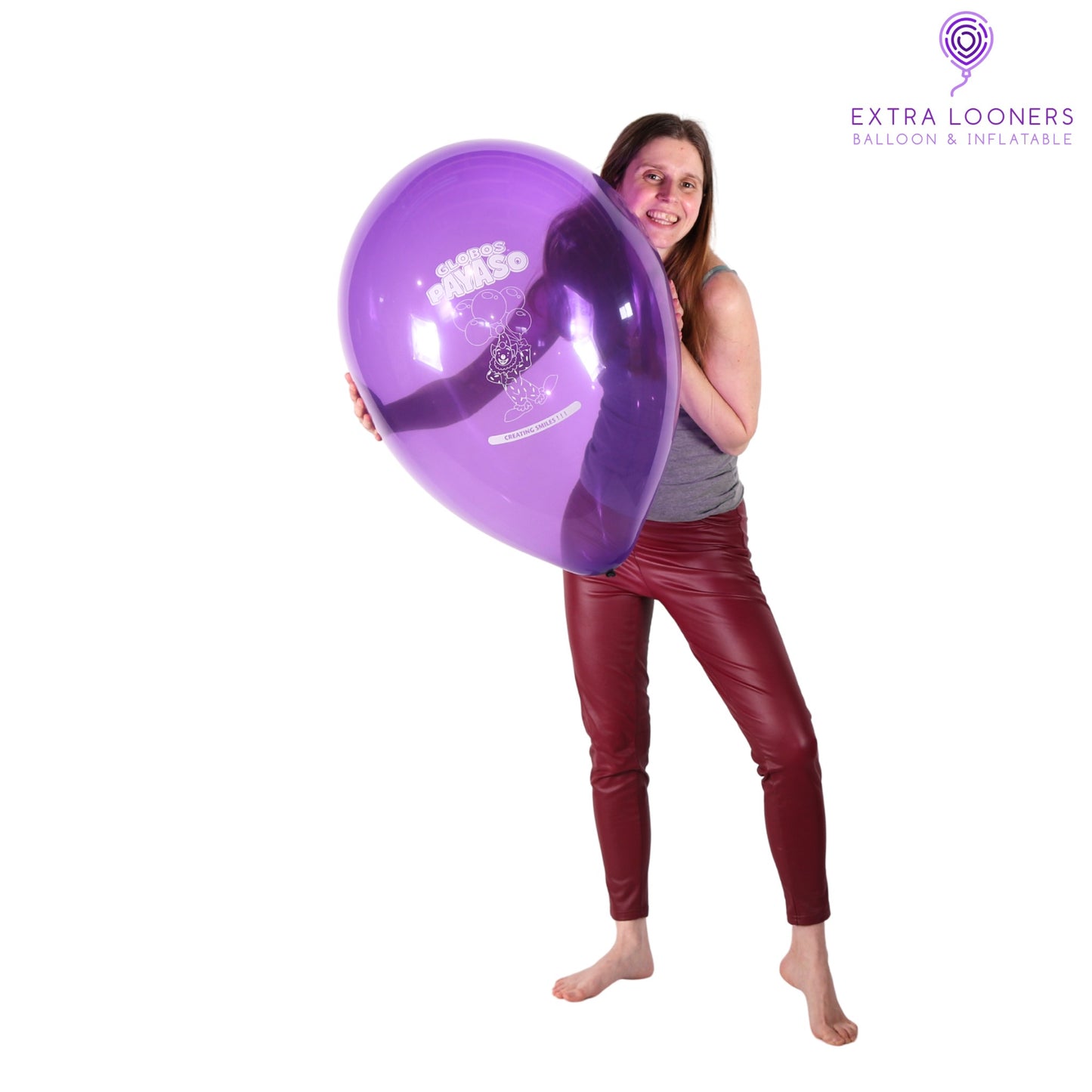 Globos Payaso 16" Crystal Logo Payaso Printed Latex Balloons – (Pack of 25)