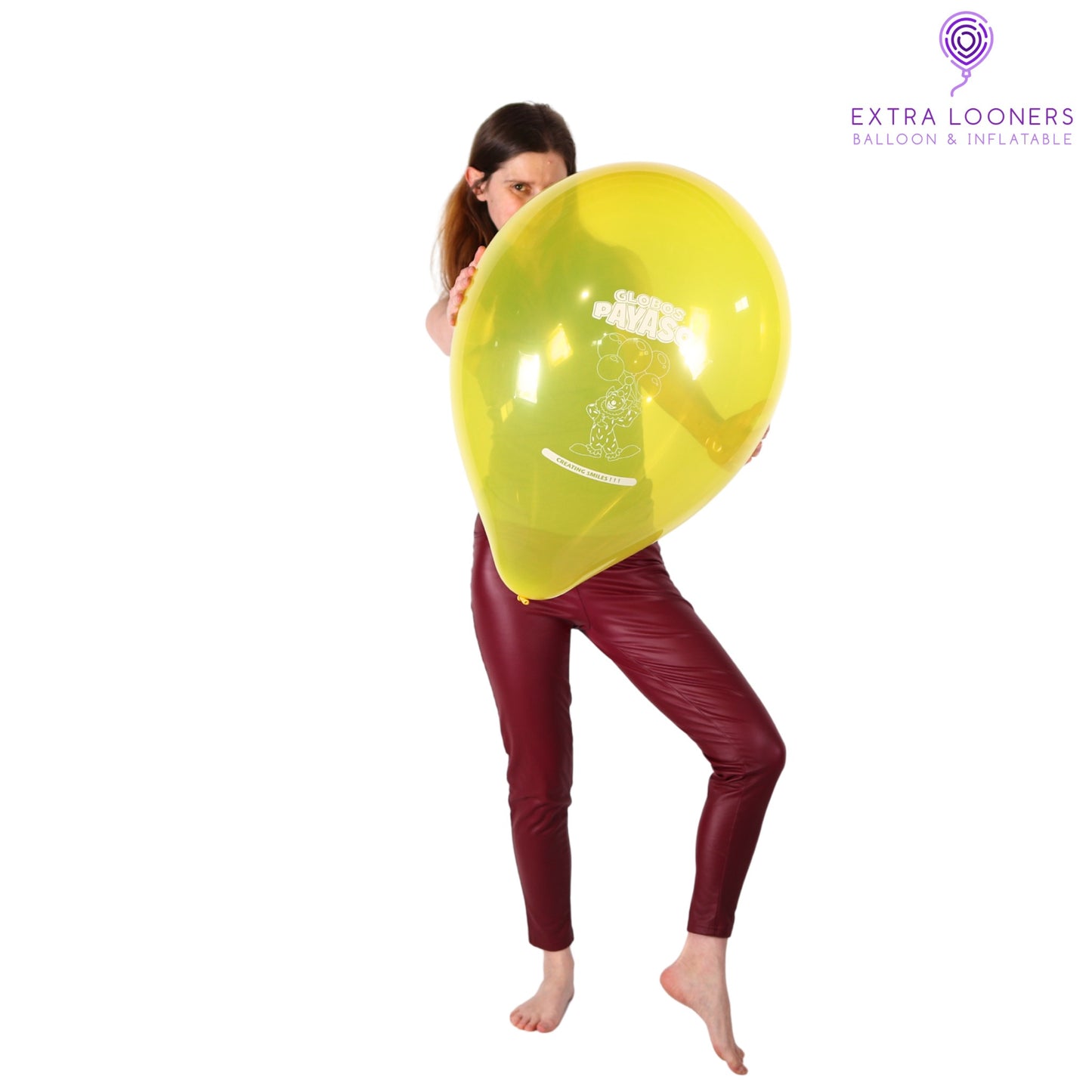 Globos Payaso 16" Crystal Logo Payaso Printed Latex Balloons – (Pack of 25)