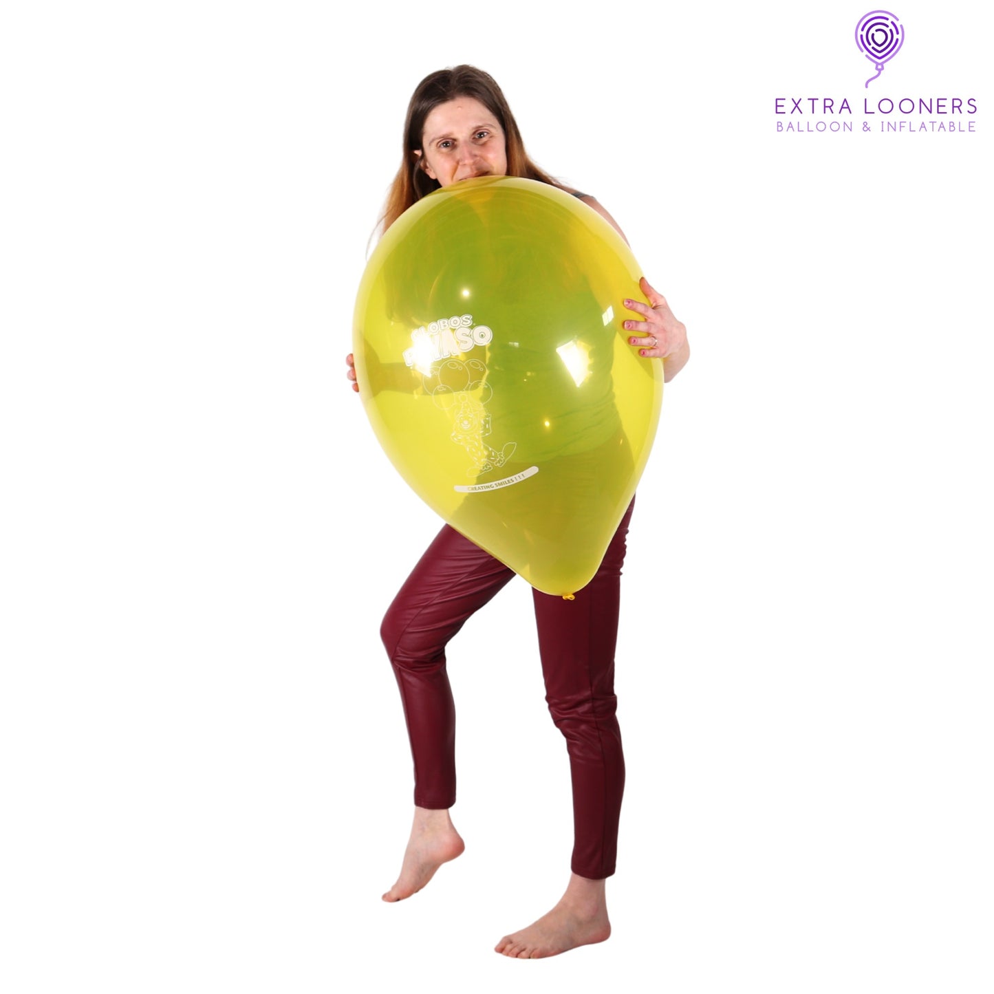 Globos Payaso 16" Crystal Logo Payaso Printed Latex Balloons – (Pack of 25)