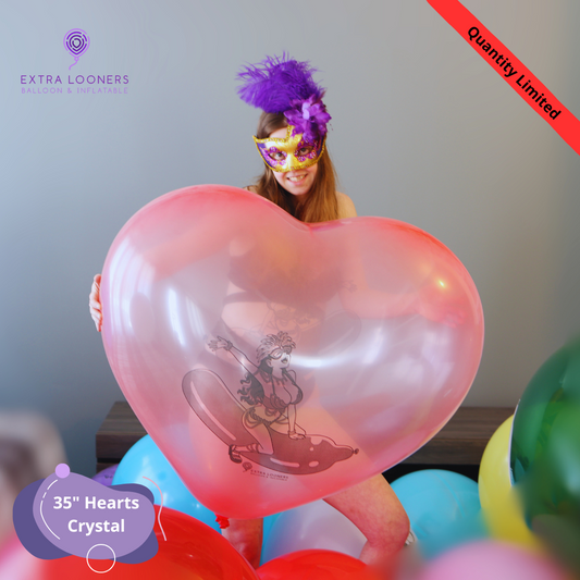 Cattex 35" Heart Crystal Mardi Gras 1 PCS