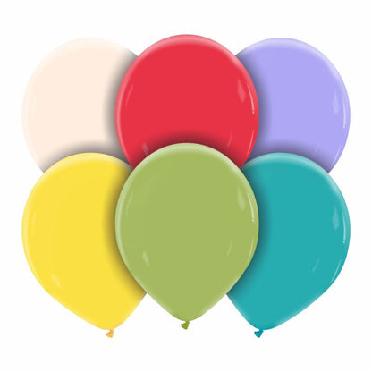 Cattex 12" Assorted Premium Latex Balloons – (Pack of 50)