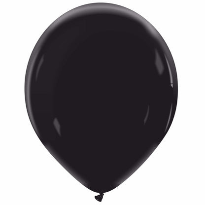 Cattex 14" Midnight Black Premium Latex Balloons – (Pack of 25)