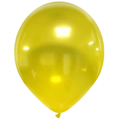 Cattex 14" Crystal Yellow Premium Latex Balloons – (Pack of 10)