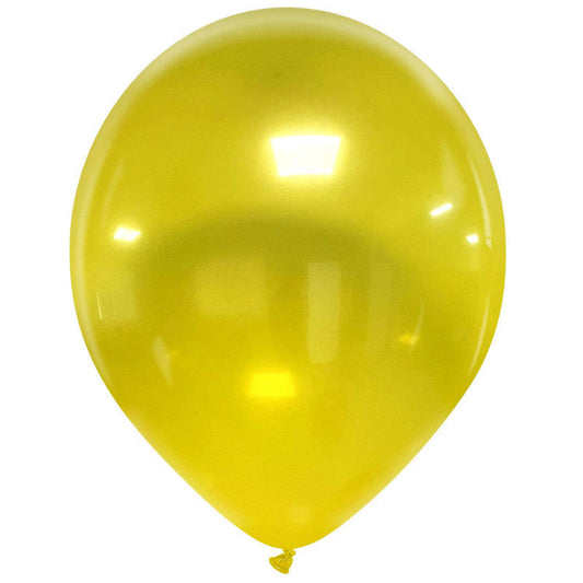 Cattex 14" Crystal Yellow Premium Latex Balloons – (Pack of 10)
