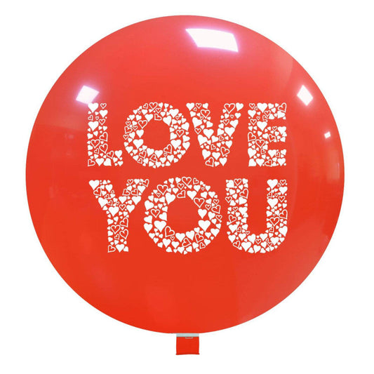 Cattex 32" Giant Red Love You Hearts Latex Balloon – (1 Piece)