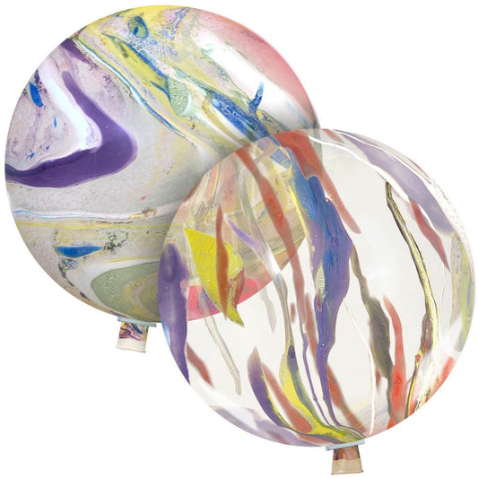 Cattex 35" Giant Clear Marbled Latex Balloon – (1 Piece)