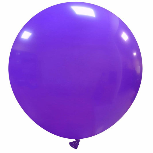 Cattex 34" Round Purple Latex Balloon – (1 Piece)