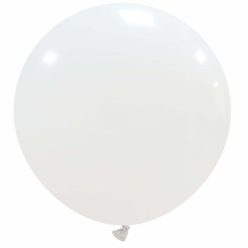 Cattex 34" Round White Latex Balloon – (1 Piece)