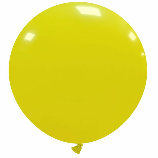 Cattex 34" Round Yellow Latex Balloon – (1 Piece)
