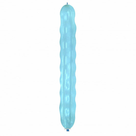 Cattex 94" Spiral Giant Crystal Blue Latex Balloon – (1 Piece)