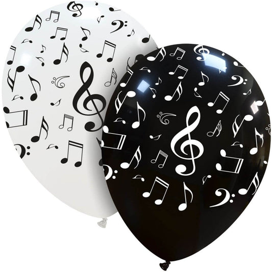 Cattex 12" Musical Notes Latex Balloons – (Pack of 20)