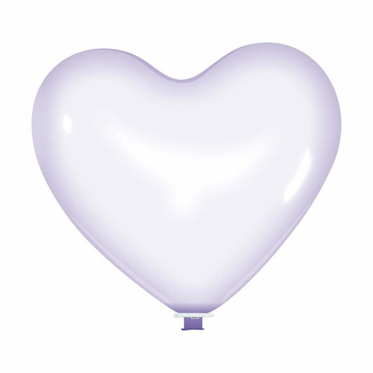 Cattex 35" Heart Crystal Purple Latex Balloon – (1 Piece)