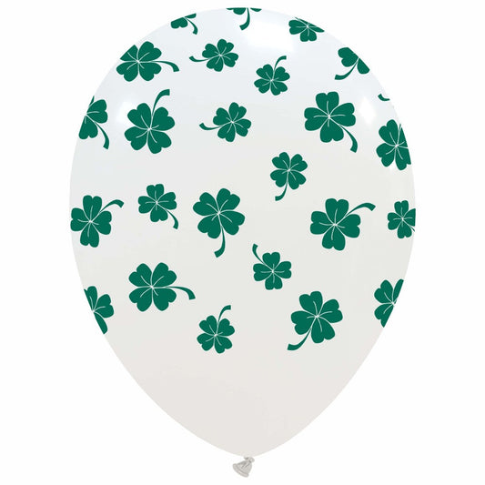 Cattex 12" Four-Leaf Clovers Latex Balloons – (Pack of 20)