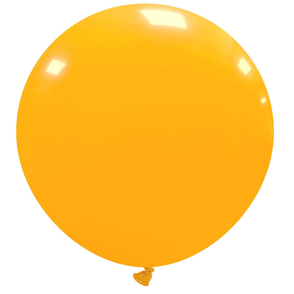 Cattex 34" Round Mandarin Latex Balloon – (1 Piece)