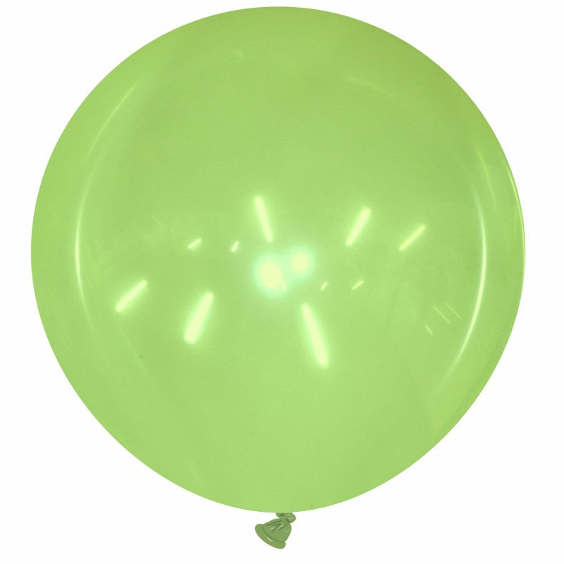 Cattex 34" Round Crystal Green Latex Balloon – (1 Piece)