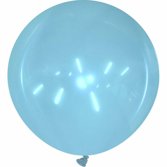 Cattex 40" Round Crystal Blue Latex Balloon – (1 Piece)